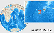 Shaded Relief Location Map of Le Port, highlighted country