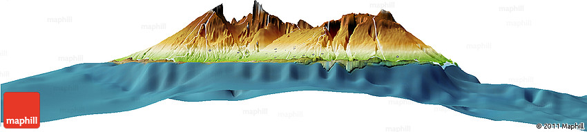 Physical Horizon Map of Reunion, satellite outside