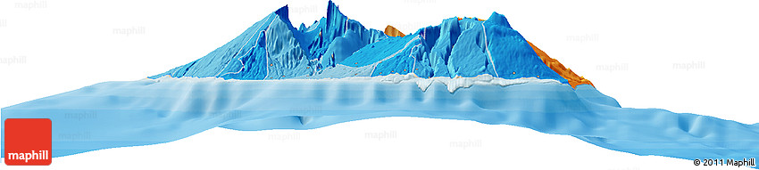 Political Horizon Map of Reunion, shaded relief outside, bathymetry sea