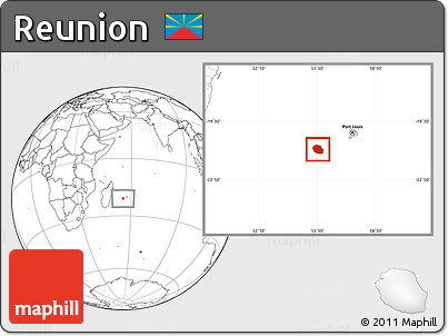 Blank Location Map of Reunion