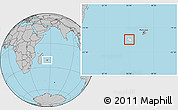 Blank Location Map of Reunion, gray outside