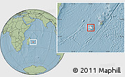 Blank Location Map of Reunion, savanna style outside, hill shading outside