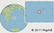 Blank Location Map of Reunion, savanna style outside