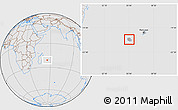 Gray Location Map of Reunion, lighten, desaturated