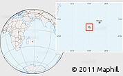 Gray Location Map of Reunion, lighten