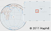 Gray Location Map of Reunion, lighten, semi-desaturated