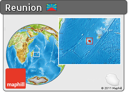 Physical Location Map of Reunion