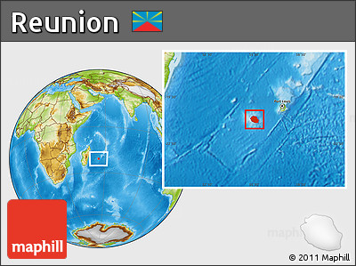 Physical Location Map of Reunion