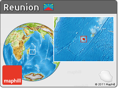 Physical Location Map of Reunion