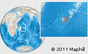 Physical Location Map of Reunion, lighten, semi-desaturated, land only