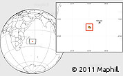 Political Location Map of Reunion, blank outside