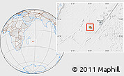 Political Location Map of Reunion, lighten, desaturated