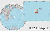 Savanna Style Location Map of Reunion, gray outside