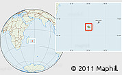 Savanna Style Location Map of Reunion, lighten