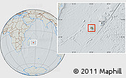 Savanna Style Location Map of Reunion, lighten, semi-desaturated, hill shading