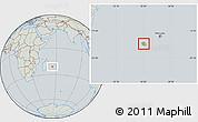 Savanna Style Location Map of Reunion, lighten, semi-desaturated