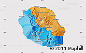 Political Map of Reunion, cropped outside