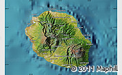 Satellite Map of Reunion, political outside, satellite sea