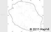 Blank Simple Map of Reunion, cropped outside, no labels