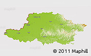 Physical 3D Map of Arad, cropped outside