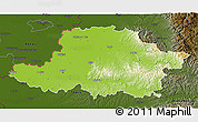 Physical 3D Map of Arad, darken