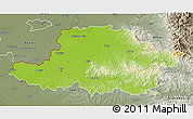 Physical 3D Map of Arad, semi-desaturated