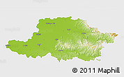 Physical 3D Map of Arad, single color outside