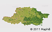 Satellite 3D Map of Arad, cropped outside