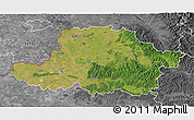 Satellite 3D Map of Arad, desaturated