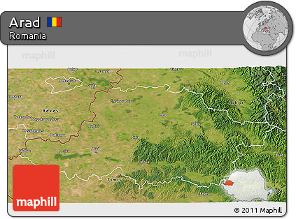 Satellite 3D Map of Arad