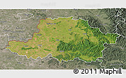 Satellite 3D Map of Arad, semi-desaturated