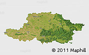 Satellite 3D Map of Arad, single color outside