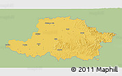 Savanna Style 3D Map of Arad, single color outside