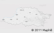 Silver Style 3D Map of Arad, single color outside