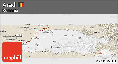 Classic Style Panoramic Map of Arad