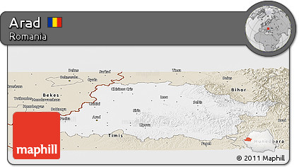 Classic Style Panoramic Map of Arad