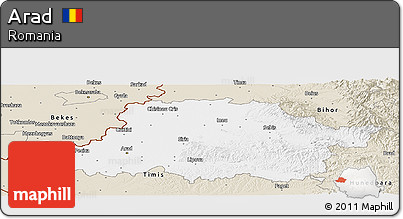 Classic Style Panoramic Map of Arad