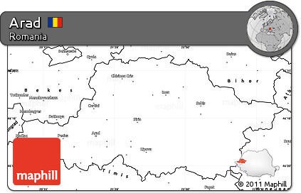 Blank Simple Map of Arad