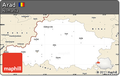 Classic Style Simple Map of Arad