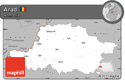 Gray Simple Map of Arad