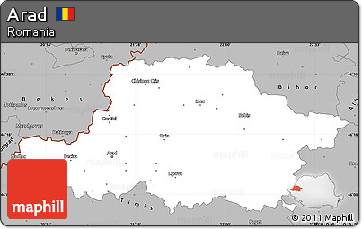 Gray Simple Map of Arad