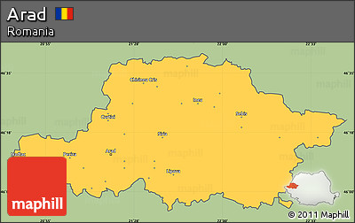 Savanna Style Simple Map of Arad, cropped outside