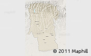 Shaded Relief 3D Map of Arges, lighten