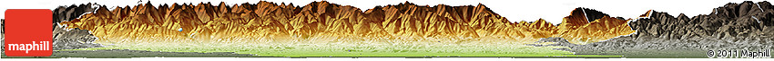 Physical Horizon Map of Arges, darken, semi-desaturated