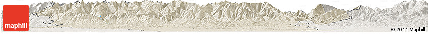 Shaded Relief Horizon Map of Arges, lighten