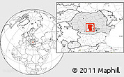 Blank Location Map of Arges, highlighted country
