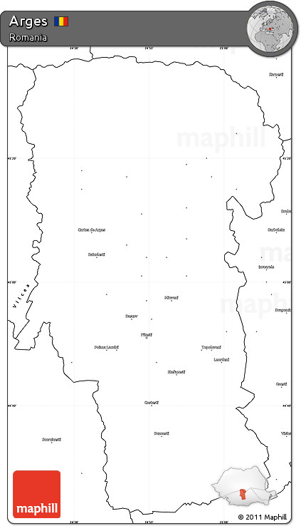 Blank Simple Map of Arges