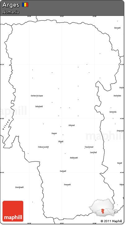 Blank Simple Map of Arges