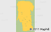 Savanna Style Simple Map of Arges, single color outside