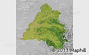 Satellite 3D Map of Bihor, lighten, desaturated